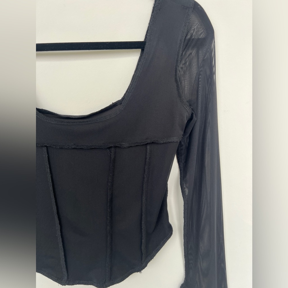 Tiger mist mesh corset style top